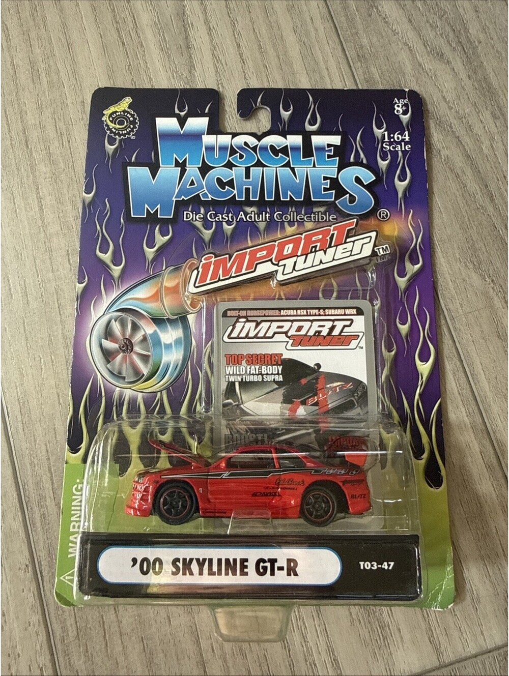 Muscle Machines Import Tuner 2000 Nissan  Skyline GT-R T03-47 Red